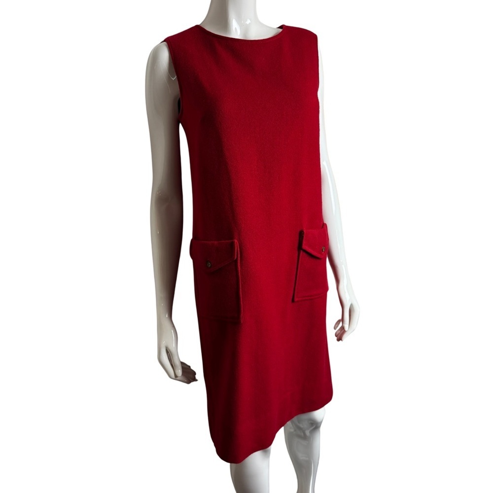 vintage: 60s Betty Barclay Red Sheath Dress